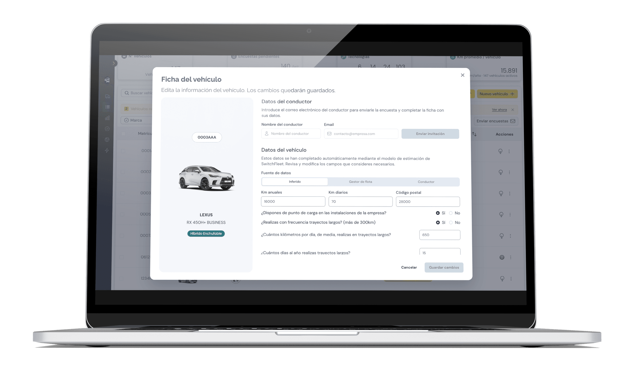 Gestión y datos de vehículos en tiempo real con SwitchFleet